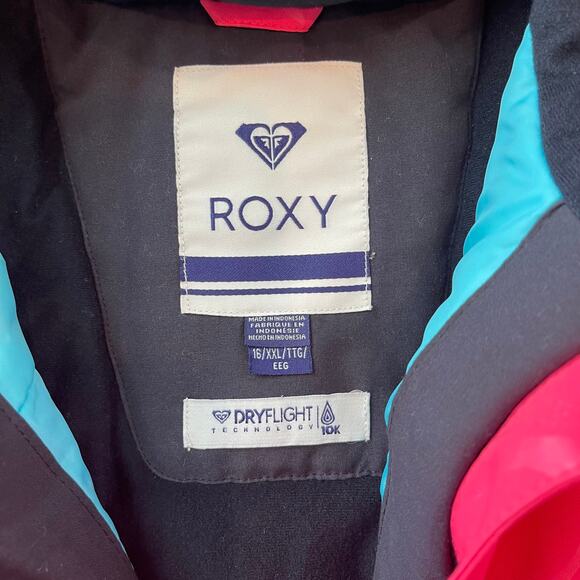 Roxy Girls American Pie Jacket Pink Ski Snowboard Winter Snow Jacket XXL 16 - Picture 3 of 12